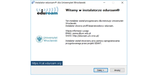 Eduroam - konfiguracja Win10
