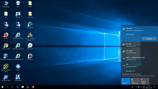 Eduroam - konfiguracja Win10